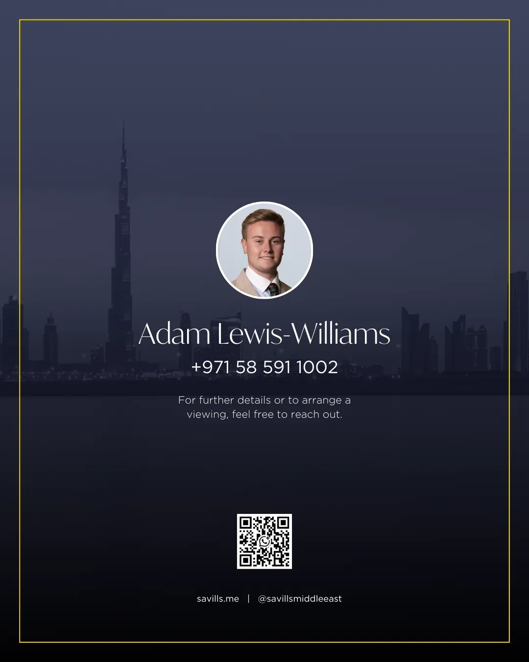 Adam Lewis-Williams, Savills Middle East